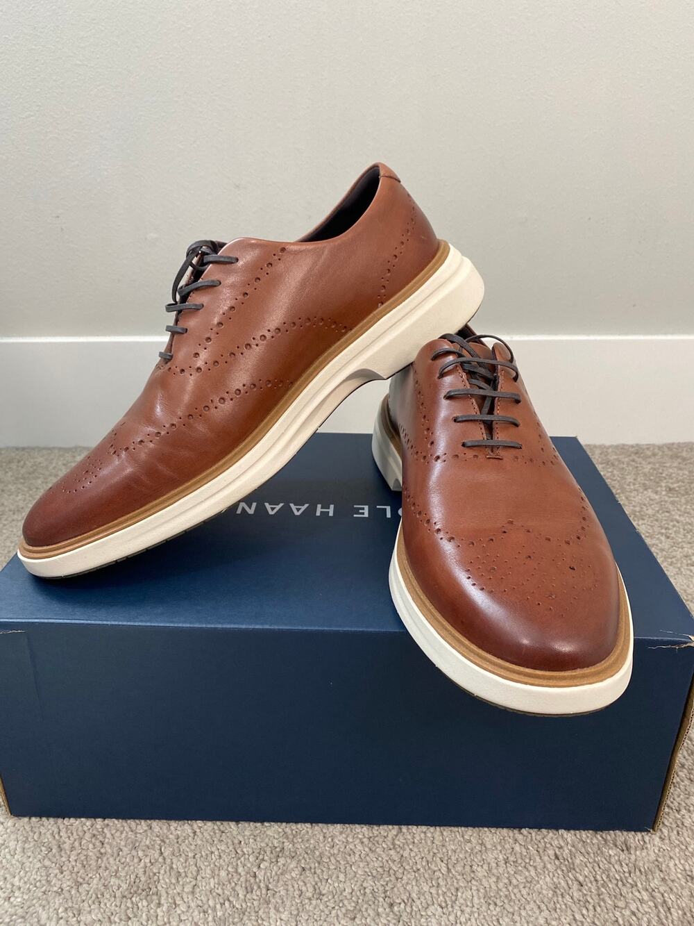 New Cole Haan CTY Spectre Wing Oxford Men’s Shoes, Brown Size 10